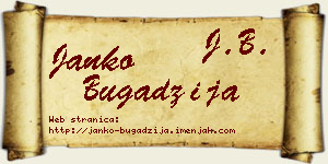 Janko Bugadžija vizit kartica